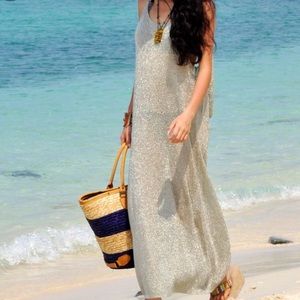 Silver dress/ bathing suit cover up.